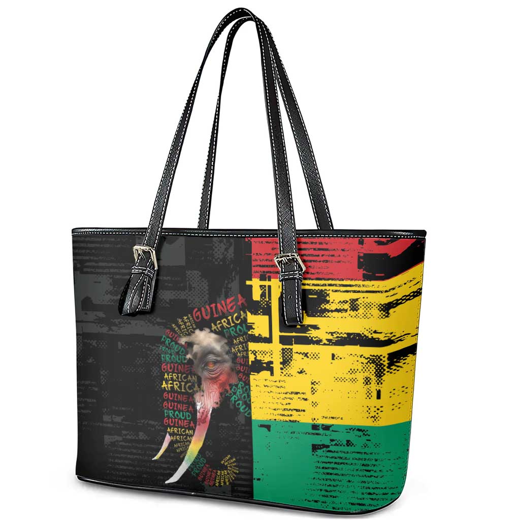 Guinea Leather Tote Bag Elephant Soul African