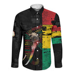 Personalized Guinea Long Sleeve Button Shirt Elephant Soul African