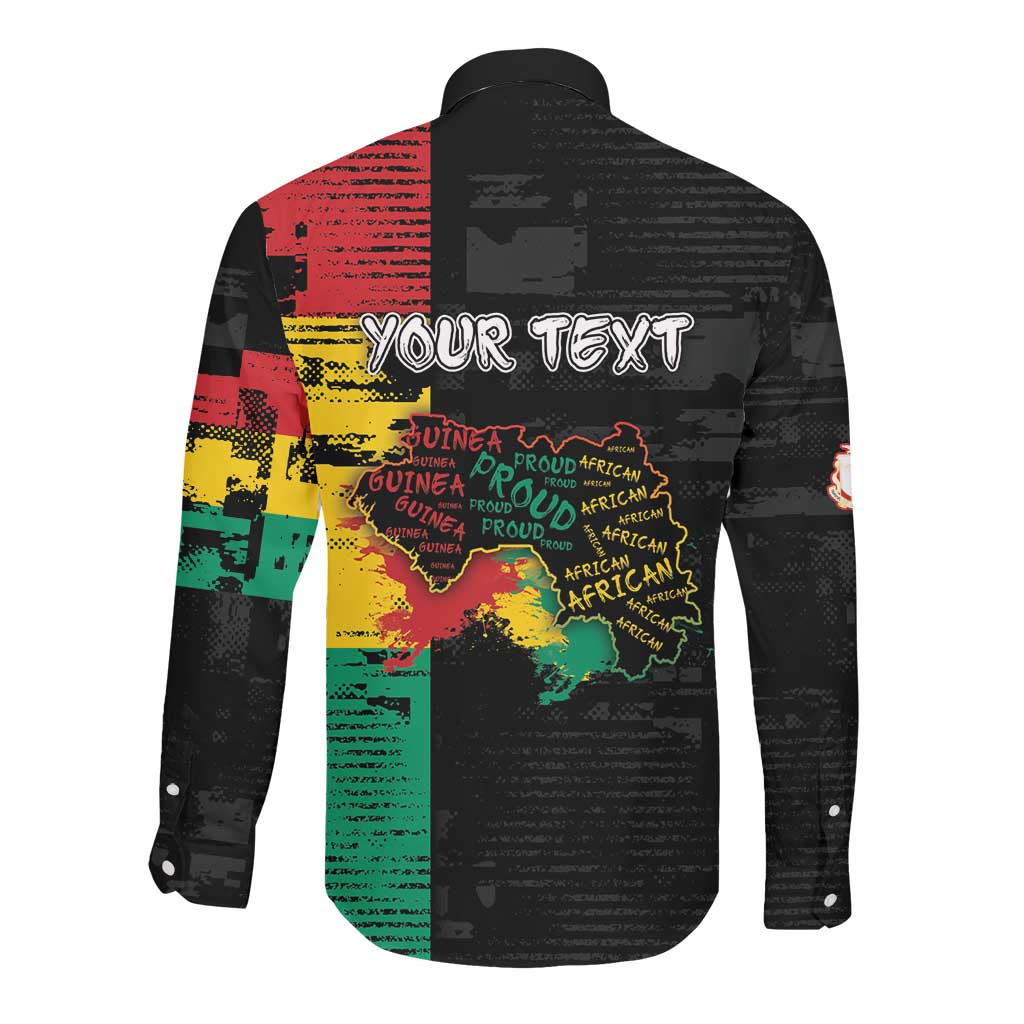 Personalized Guinea Long Sleeve Button Shirt Elephant Soul African