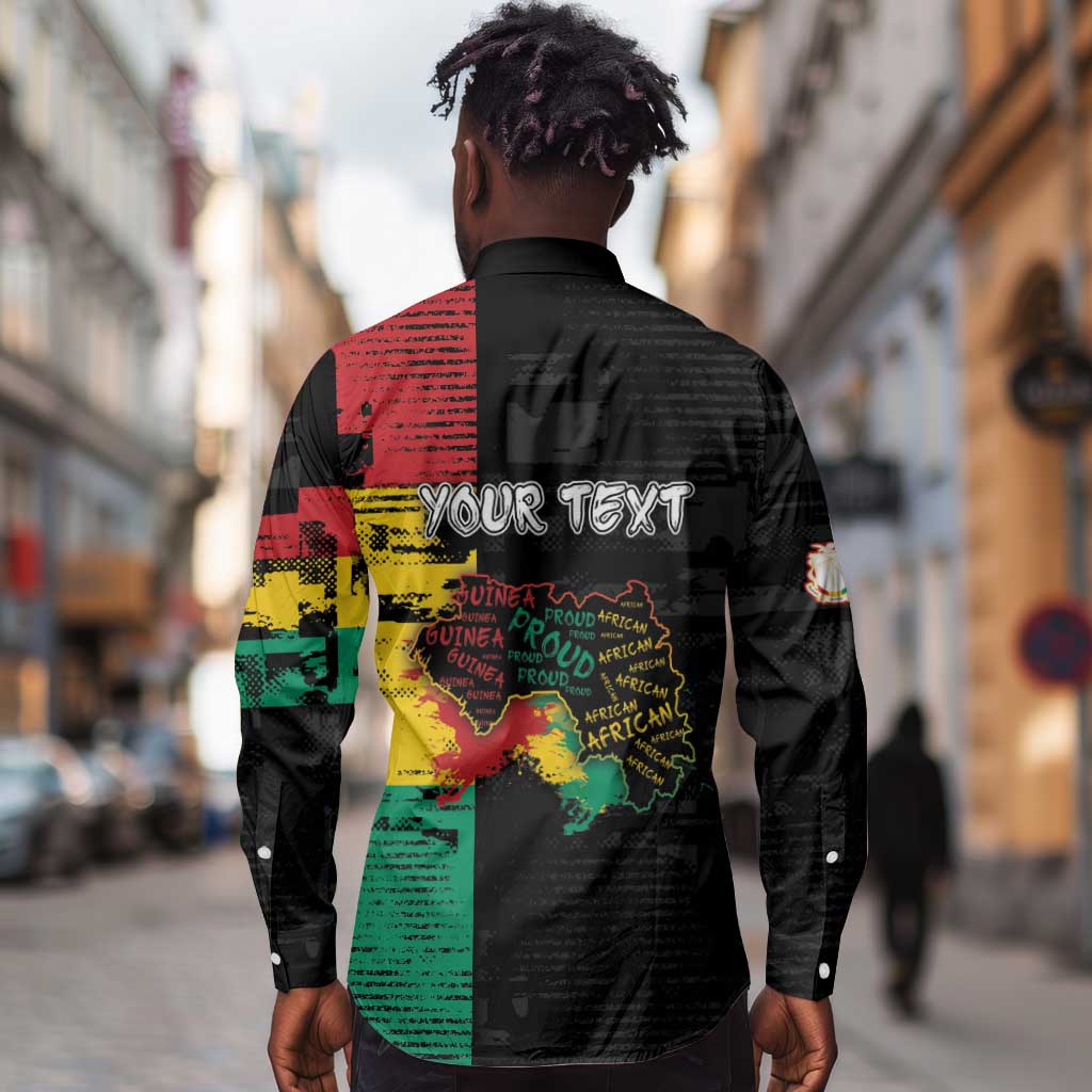 Personalized Guinea Long Sleeve Button Shirt Elephant Soul African