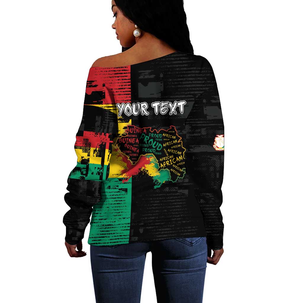Personalized Guinea Off Shoulder Sweater Elephant Soul African