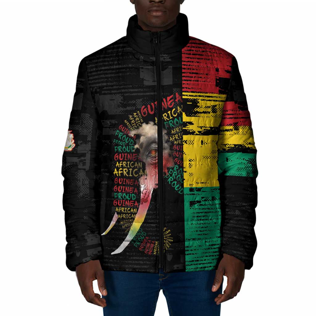 Personalized Guinea Padded Jacket Elephant Soul African