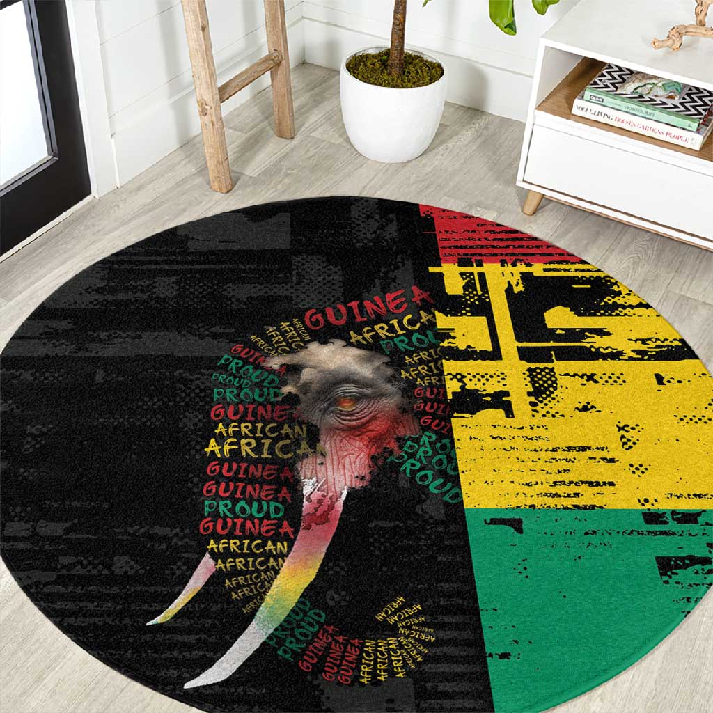 Guinea Round Carpet Elephant Soul African