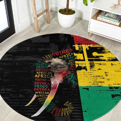 Guinea Round Carpet Elephant Soul African