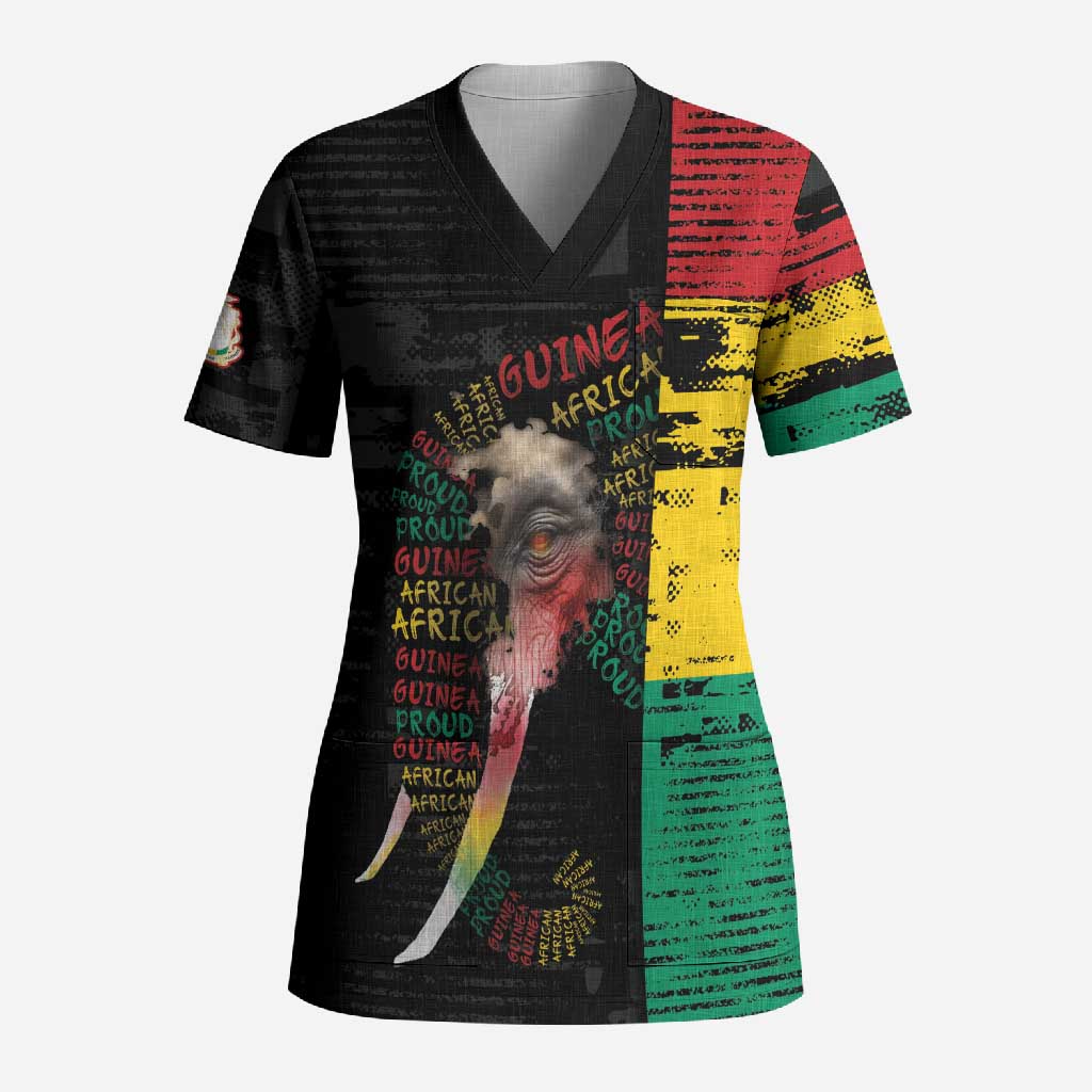Personalized Guinea Scrub Top Elephant Soul African