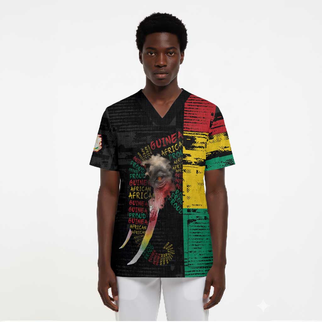 Personalized Guinea Scrub Top Elephant Soul African