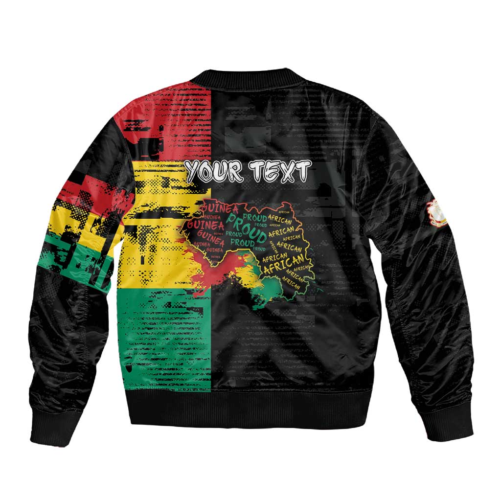 Personalized Guinea Sleeve Zip Bomber Jacket Elephant Soul African
