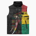Personalized Guinea Sleeveless Puffer Jacket Elephant Soul African