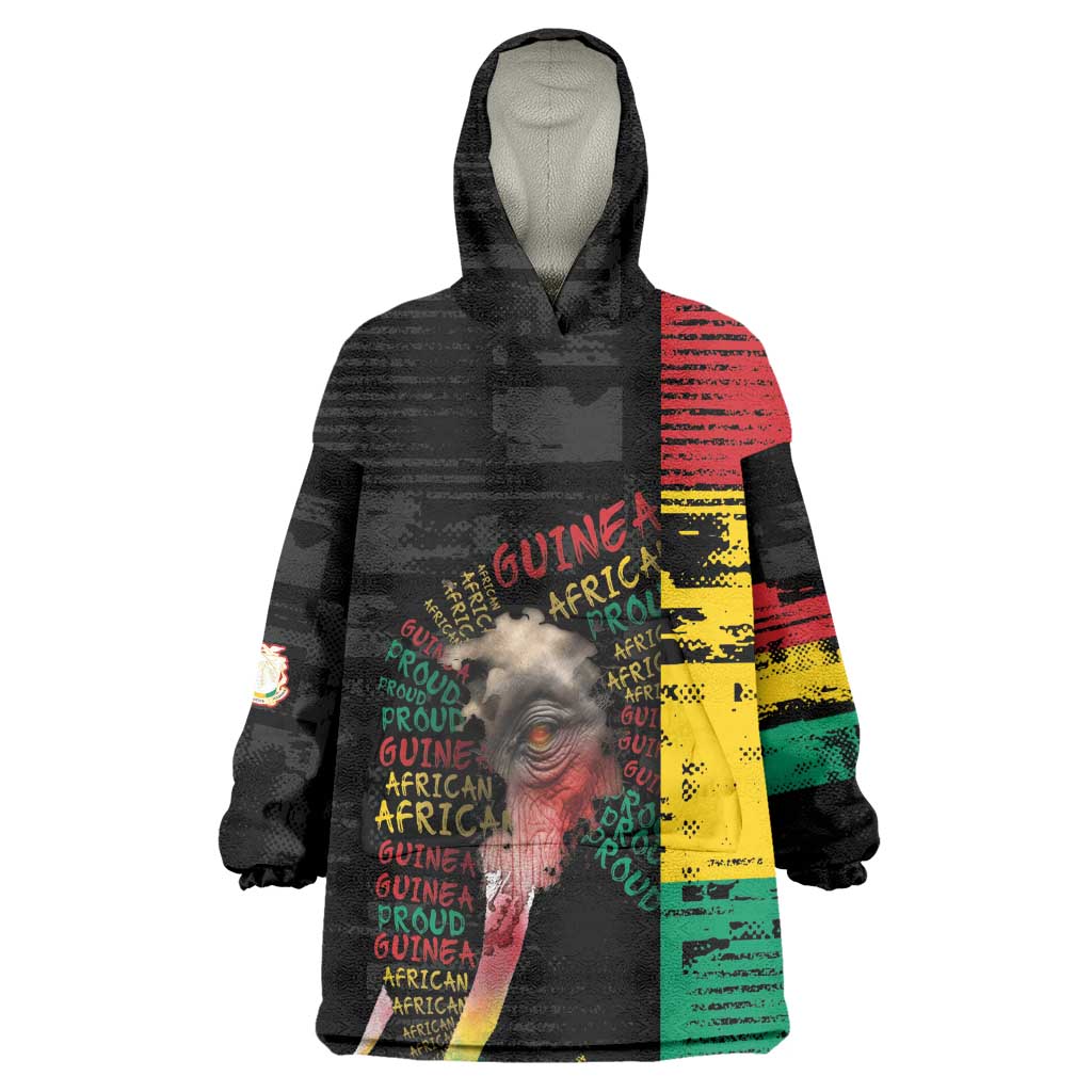Personalized Guinea Wearable Blanket Hoodie Elephant Soul African