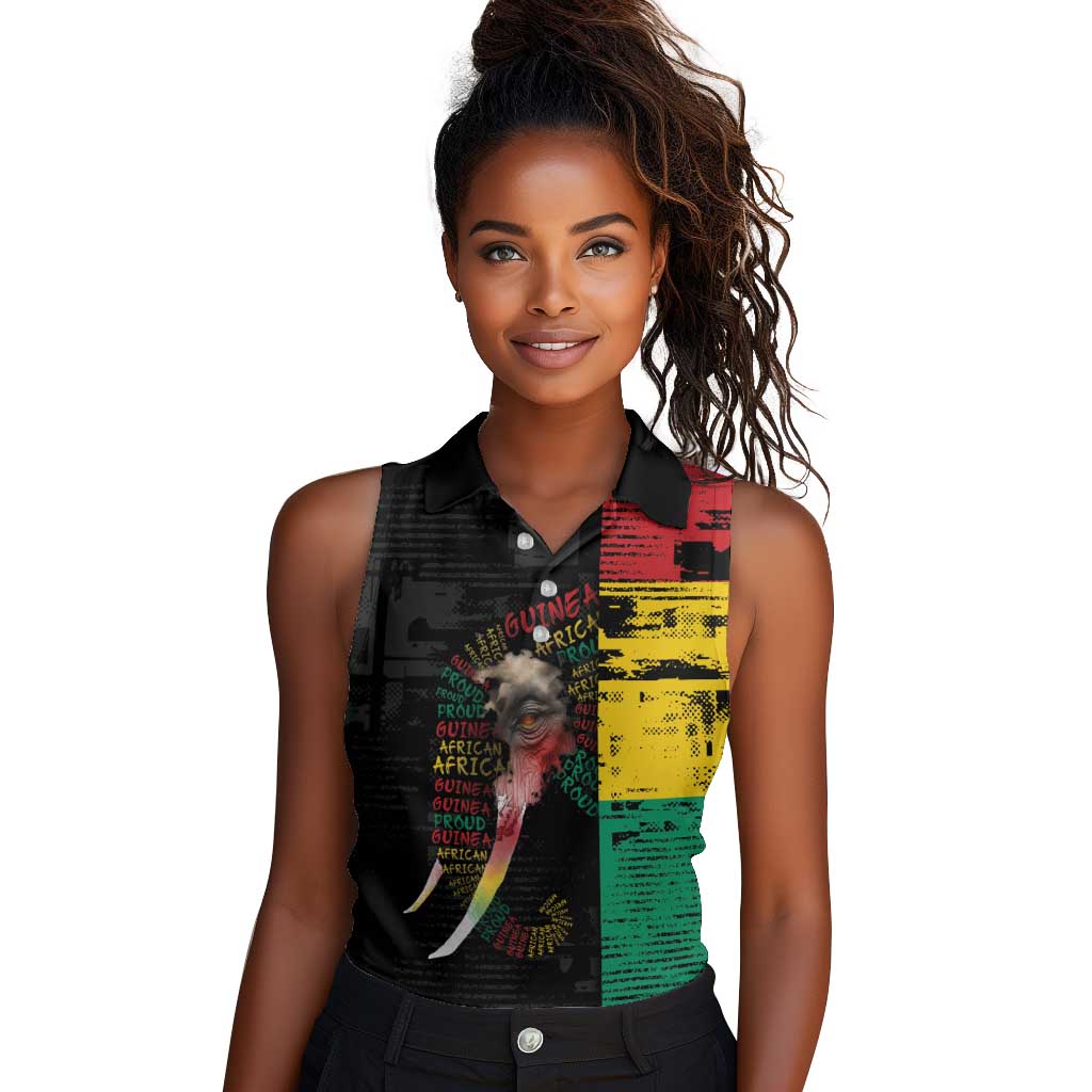 Personalized Guinea Women Sleeveless Polo Shirt Elephant Soul African