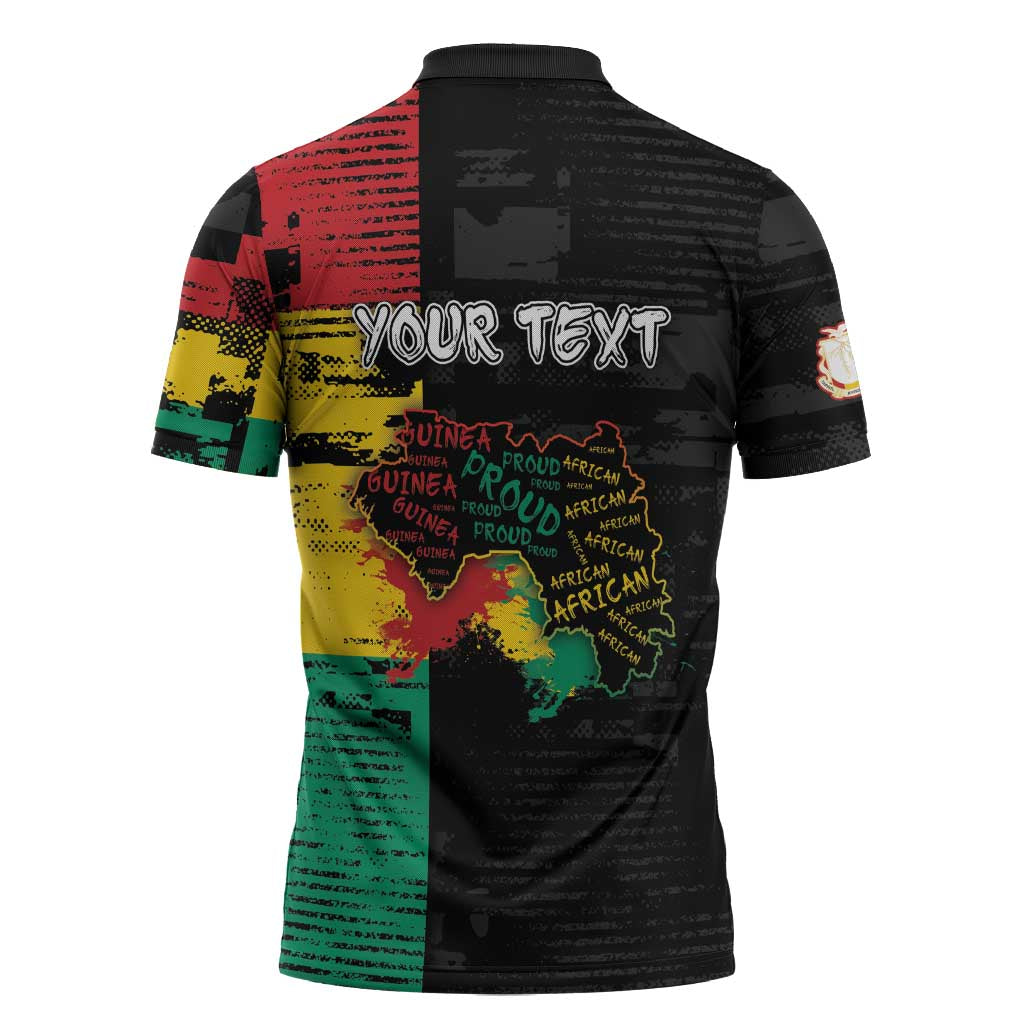 Personalized Guinea Zipper Polo Shirt Elephant Soul African
