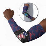 Personalized Liberia Arm Sleeves Map With Pepper Flowers Scratch Texture