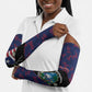 Personalized Liberia Arm Sleeves Map With Pepper Flowers Scratch Texture