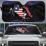 Liberia Auto Sun Shade Map With Pepper Flowers Scratch Texture