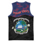 Personalized Liberia Basketball Jersey Map With Pepper Flowers Scratch Texture
