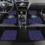 Personalized Liberia Car Mats Map With Pepper Flowers Scratch Texture