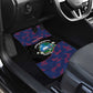 Personalized Liberia Car Mats Map With Pepper Flowers Scratch Texture