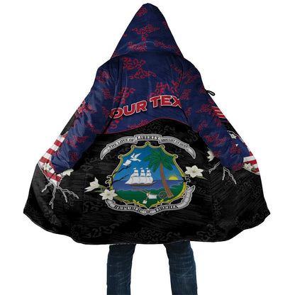 Personalized Liberia Cloak Map With Pepper Flowers Scratch Texture