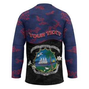 Personalized Liberia Hockey Jersey Map With Pepper Flowers Scratch Texture
