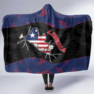Liberia Hooded Blanket Map With Pepper Flowers Scratch Texture