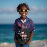 Personalized Liberia Kid Hawaiian Shirt Map With Pepper Flowers Scratch Texture