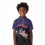 Personalized Liberia Kid Polo Shirt Map With Pepper Flowers Scratch Texture