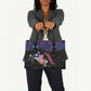 Liberia Leather Bag Map With Pepper Flowers Scratch Texture