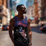 Personalized Liberia Men Tank Top Map With Pepper Flowers Scratch Texture