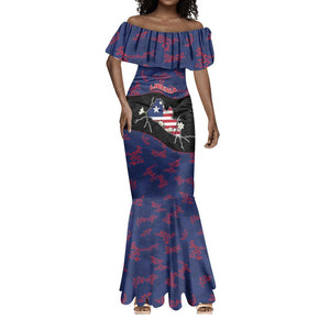 Personalized Liberia Mermaid Dress Map With Pepper Flowers Scratch Texture