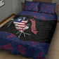 Liberia Quilt Bed Set Map With Pepper Flowers Scratch Texture