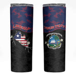 Personalized Liberia Skinny Tumbler Map With Pepper Flowers Scratch Texture