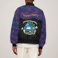Personalized Liberia Sleeve Zip Bomber Jacket Map With Pepper Flowers Scratch Texture