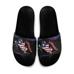Liberia Slide Sandals Map With Pepper Flowers Scratch Texture