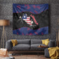 Liberia Tapestry Map With Pepper Flowers Scratch Texture