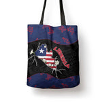 Liberia Tote Bag Map With Pepper Flowers Scratch Texture