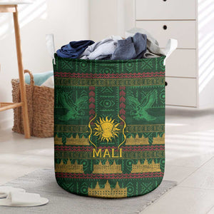Mali Laundry Basket Golden Sun And Mosque Patterns Retro Style