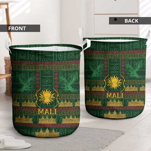 Mali Laundry Basket Golden Sun And Mosque Patterns Retro Style