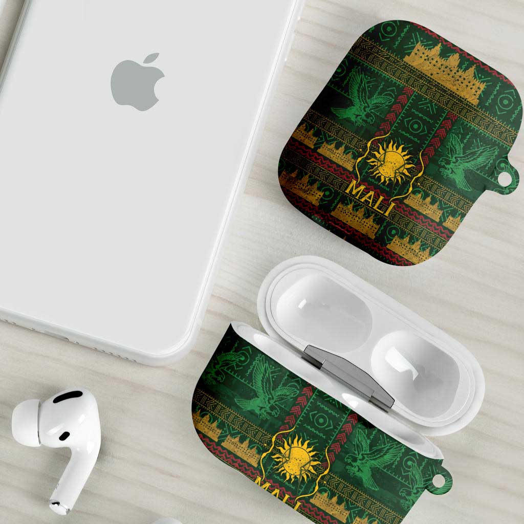 Mali AirPods Case Golden Sun And Mosque Patterns Retro Style