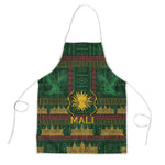 Mali Apron Golden Sun And Mosque Patterns Retro Style