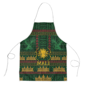 Mali Apron Golden Sun And Mosque Patterns Retro Style