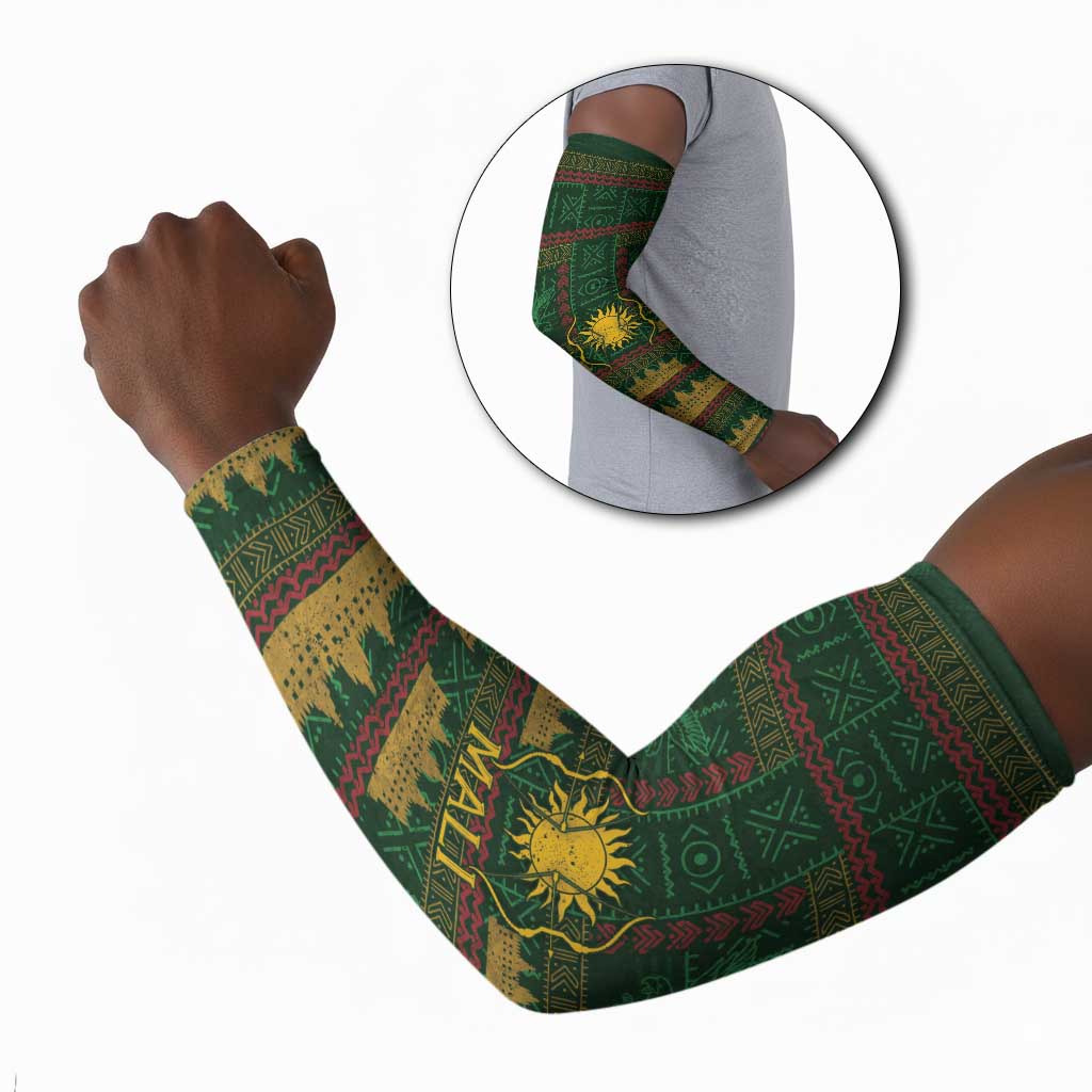 Mali Arm Sleeves Golden Sun And Mosque Patterns Retro Style