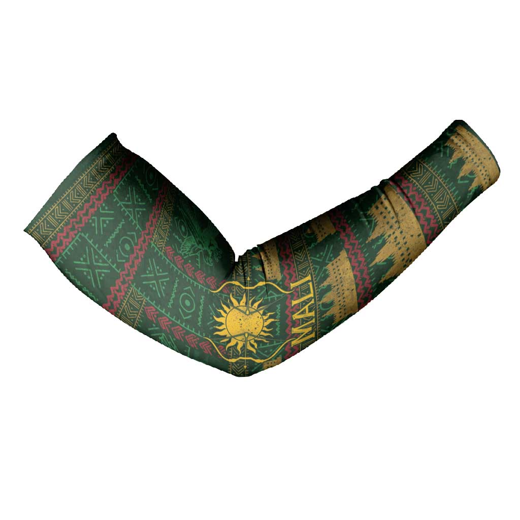 Mali Arm Sleeves Golden Sun And Mosque Patterns Retro Style