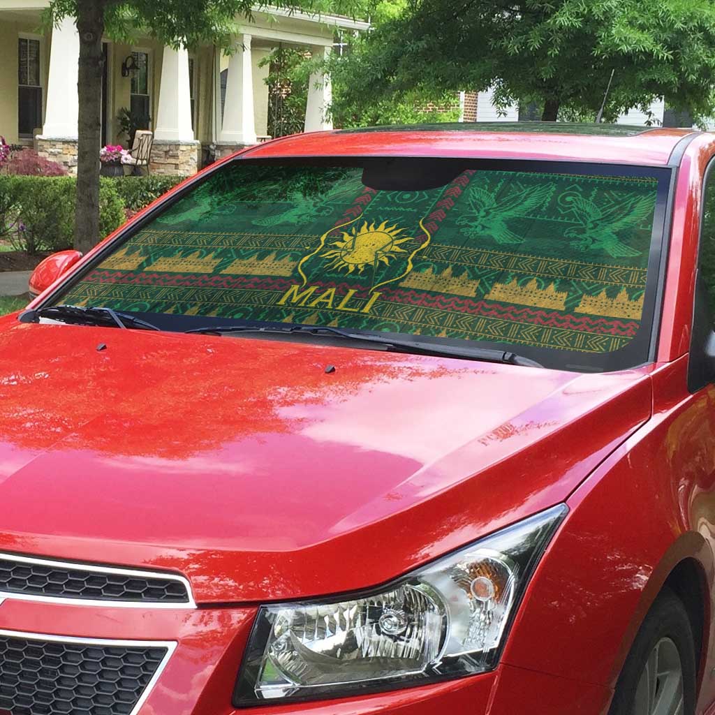 Mali Auto Sun Shade Golden Sun And Mosque Patterns Retro Style
