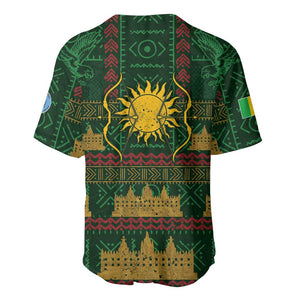 Mali Baseball Jersey Golden Sun And Mosque Patterns Retro Style