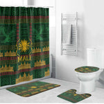 Mali Bathroom Set Golden Sun And Mosque Patterns Retro Style