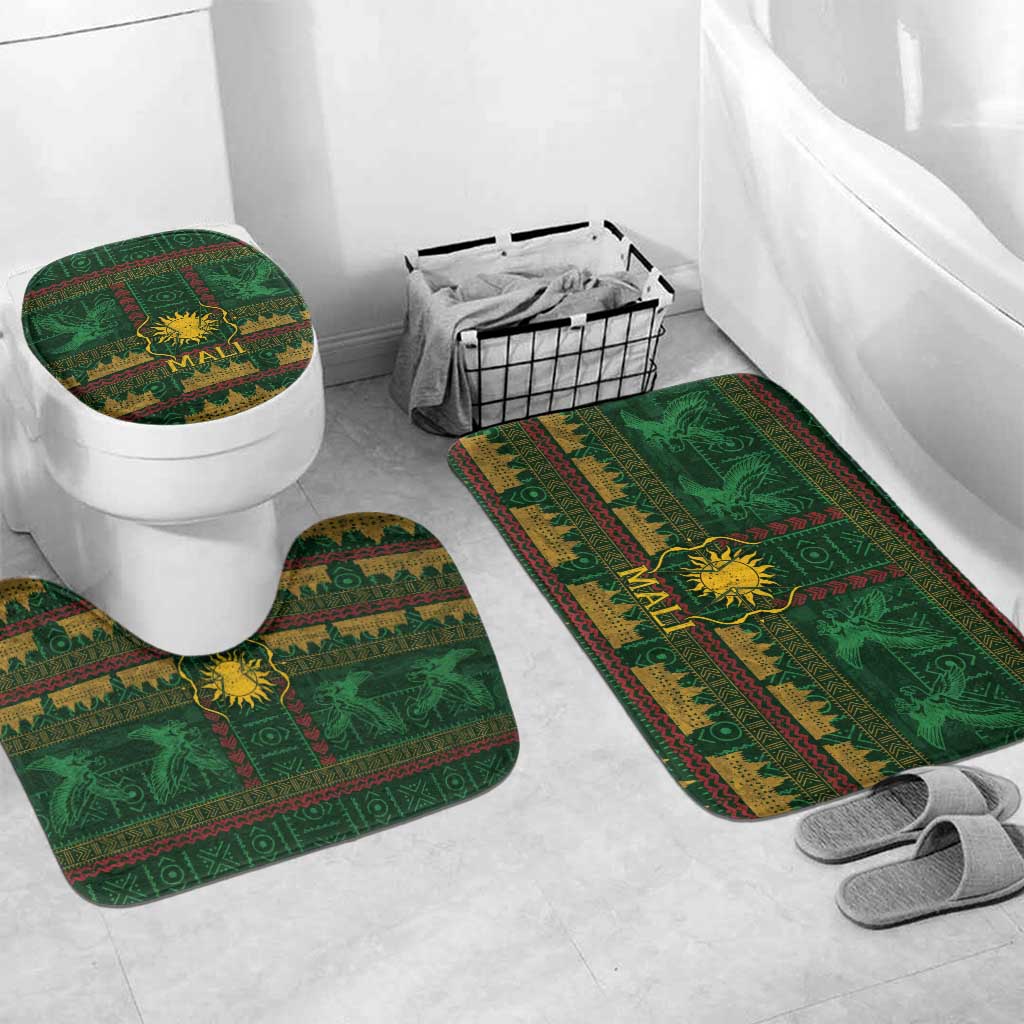 Mali Bathroom Set Golden Sun And Mosque Patterns Retro Style