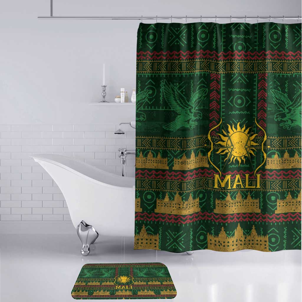 Mali Bathroom Set Golden Sun And Mosque Patterns Retro Style