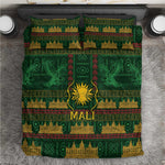 Mali Bedding Set Golden Sun And Mosque Patterns Retro Style