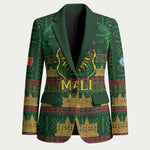 Mali Blazer Golden Sun And Mosque Patterns Retro Style