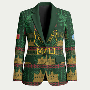 Mali Blazer Golden Sun And Mosque Patterns Retro Style